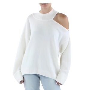 Riley & Rae Cold shoulder Knit Cut-Out Mock Neck Pullover Sweater